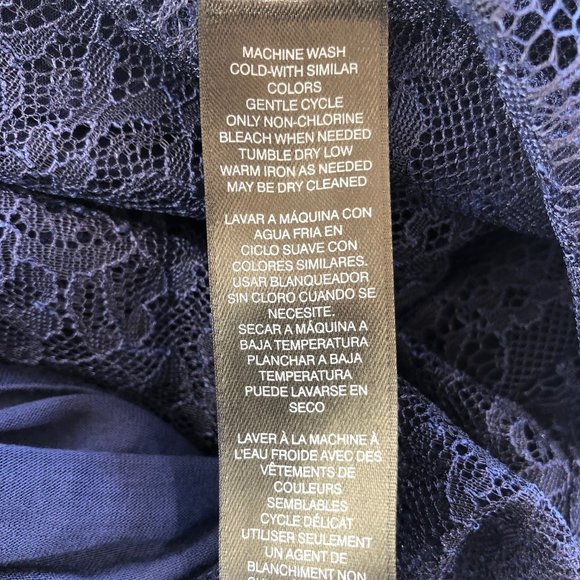 WHBM Tiered Lace Cold Shoulder Blouse - Picture 7 of 8